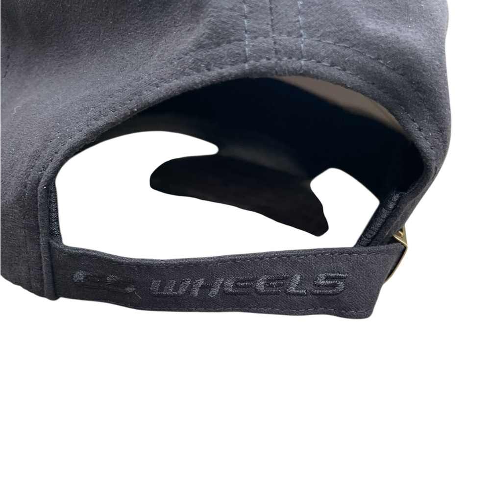 E5 Wheels Suede-Feel Adjustable Unisex Black with Red Billed Cap - Picture 6 of 7